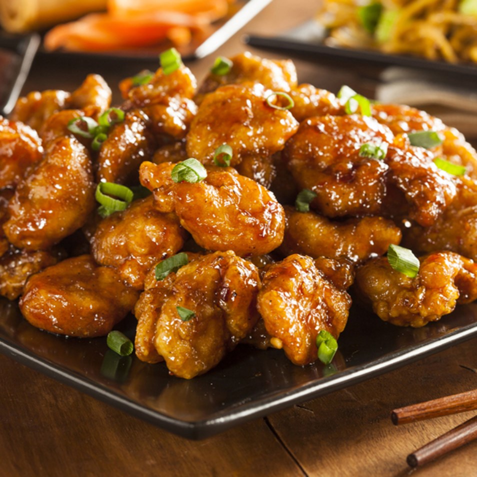 Orange Chicken With Green Onions