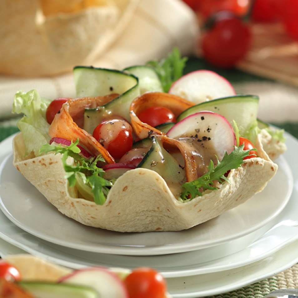 Salad in Crispy Bowl