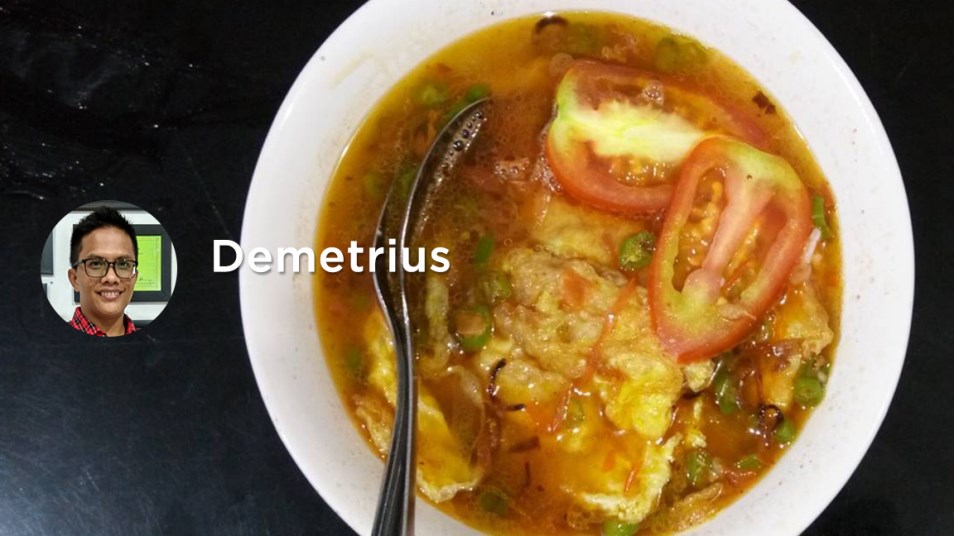 Sup Telur Rasa Sapi Ala Bapak Demetrius