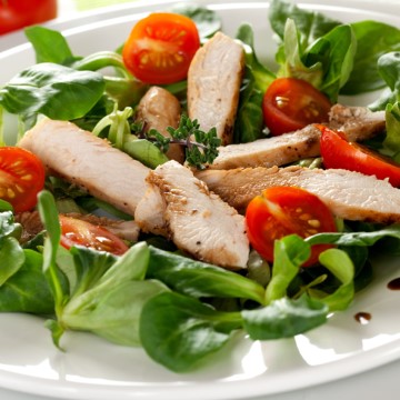 Balsamic Green Salad With Chicken